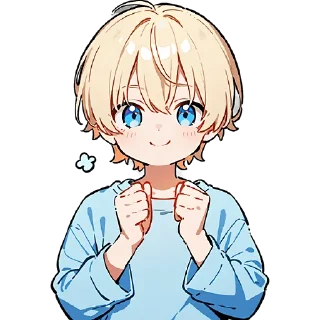 ✊ emoji Милый Блондин @Nyasticks Telegram sticker 9 of 33