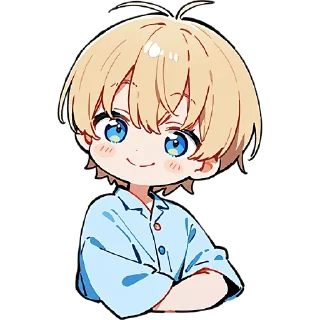😏 emoji Милый Блондин @Nyasticks Telegram sticker 6 of 33