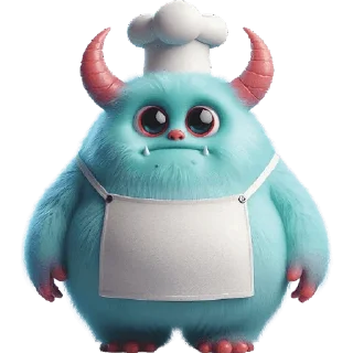 👨‍🍳 emoji Милый Монстрик @Nyasticks Telegram sticker 17 of 26