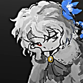 🖌️ emoji ♡Девушка с синим цветком.♡ Telegram sticker 15 of 39