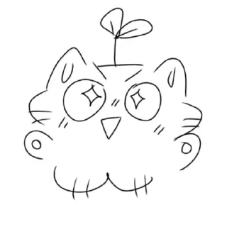 🤩 emoji кот с цветком на голове @yanna_ogr Telegram sticker 18 of 34