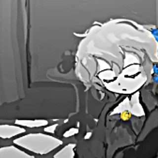 🖌️ emoji ♡Девушка с синим цветком.♡ Telegram sticker 18 of 39