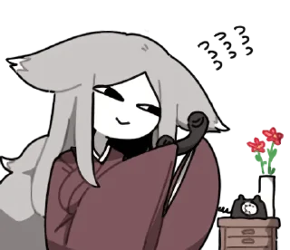 📞 emoji Yashiki kitsune Telegram sticker 12 of 16