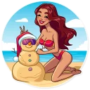⛄ emoji Tropical Holidays Telegram sticker 15 of 30