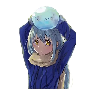 😨 emoji Римуру Темпест ;; @animesticks Telegram sticker 18 of 25