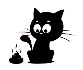 💩 emoji Чёрный кот @TgSticker Telegram sticker 4 of 20