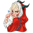 😢 emoji Lady Krampus Telegram sticker 18 of 30