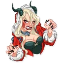 👿 emoji Lady Krampus Telegram sticker 17 of 30