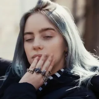🕸 emoji # Billie Eilish - @GGGG_i 🕸 Telegram sticker 18 of 45