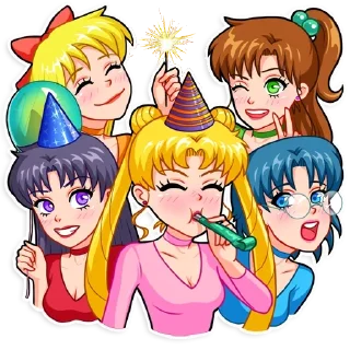 🥳 emoji Сейлор Мун @nyasticks Telegram sticker 21 of 32