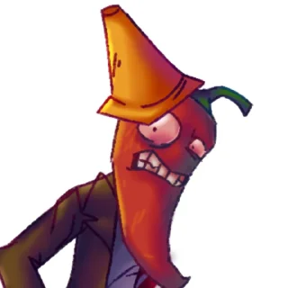 🌶 emoji Зомби-перец(Пэппер)🌶🔥⟬by @Mafon4eeek ⟭ Telegram sticker 1 of 53