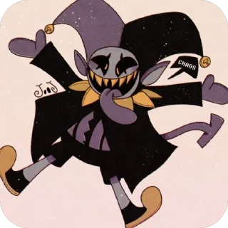 🫥 emoji 🤡Jevil🤡 @UndertaleDeltaruneStickersArts Telegram sticker 13 of 33