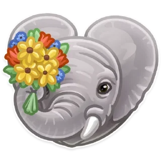 🐘 emoji ☣️ Telegram sticker 9 of 34