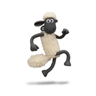 🏃‍♂️ emoji Shaun the Sheep!! author:muffinccty @fStikBot Telegram sticker 5 of 13