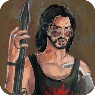 😎 emoji Johnny Silverhead. Telegram sticker 18 of 75