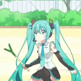 🐈‍⬛ emoji 🐳Hatsune Miku by @nekostikers Telegram sticker 8 of 67