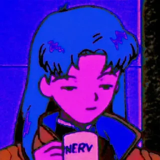 Sticker from Waifu with cup