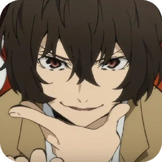 😏 emoji Osamu Dazai | BSD Telegram sticker 21 of 116