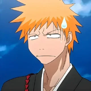 😓 emoji Блич @anime_sticks Telegram sticker 18 of 20