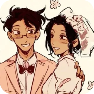 👄 emoji Married in red Telegram sticker 22 of 43
