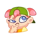 🤔 emoji Yoko Telegram sticker 22 of 22