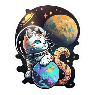 👽 emoji GeekCool-Cosmo_Cats Telegram sticker 14 of 16