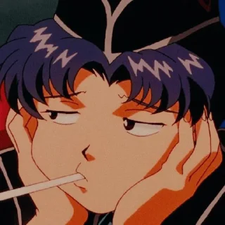 🥱 emoji Misato katsuragi Telegram sticker 13 of 39