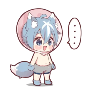 🅰️ emoji Волченок-кун 2 - @tg_sticks Telegram sticker 8 of 21