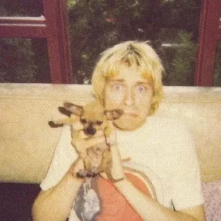 😰 emoji Kurt Cobain<3 Telegram sticker 10 of 50