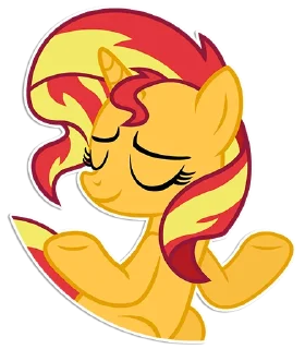 👐 emoji Sunset Shimmer | By @Egor418 Telegram sticker 14 of 42