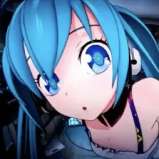 🧐 emoji Хатсуне Мику Telegram sticker 16 of 32