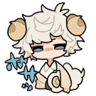 🐑 emoji Sheep of boy @nyakwii Telegram sticker 10 of 40