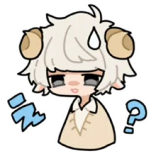 🐑 emoji Sheep of boy @nyakwii Telegram sticker 2 of 40