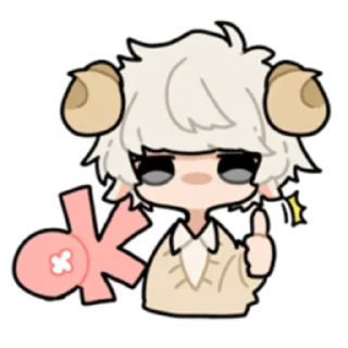 🐑 emoji Sheep of boy @nyakwii Telegram sticker 14 of 40