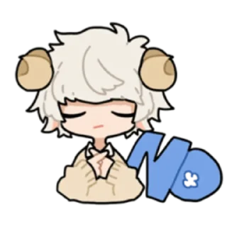 🐑 emoji Sheep of boy @nyakwii Telegram sticker 15 of 40