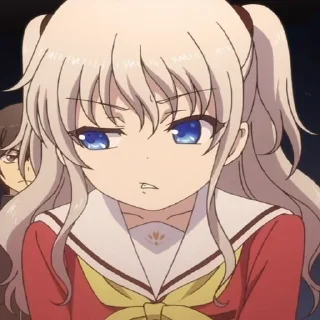 😒 emoji Шарлотта @anime_stickerr Telegram sticker 11 of 20