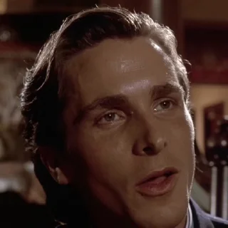 🤭 emoji Patrick Bateman 2 Telegram sticker 5 of 25