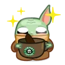 ☕️ emoji Distorted Baby Yoda Telegram sticker 13 of 20