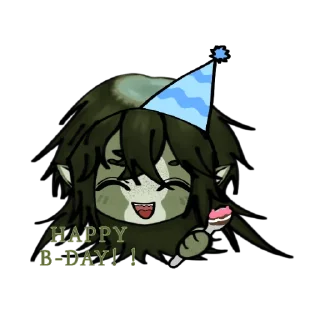 🥳 emoji 河童 河太郎！！🥒 :: by @M0_Mak0t0 Telegram sticker 14 of 42