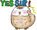 👌 emoji A little cute OWL :: @line_stickers Telegram sticker 9 of 40