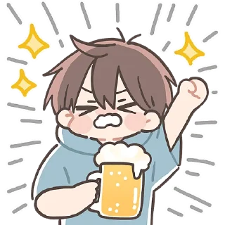 🍻 emoji Летний кун @Nyasticks Telegram sticker 21 of 33