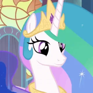 😊 emoji Princess Celestia | @MLP_AnimatedStickers Telegram sticker 1 of 28