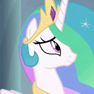 😏 emoji Princess Celestia | @MLP_AnimatedStickers Telegram sticker 22 of 28
