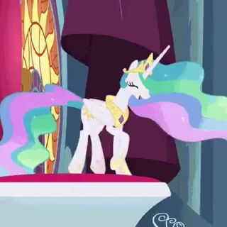 😁 emoji Princess Celestia | @MLP_AnimatedStickers Telegram sticker 20 of 28