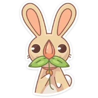 🤍 emoji Зайчик. Telegram sticker 21 of 48