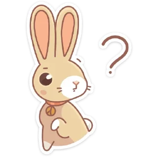 🤍 emoji Зайчик. Telegram sticker 15 of 48