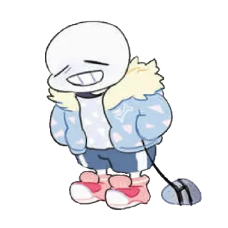 🙂 emoji Sans-the-skeleton Telegram sticker 6 of 9
