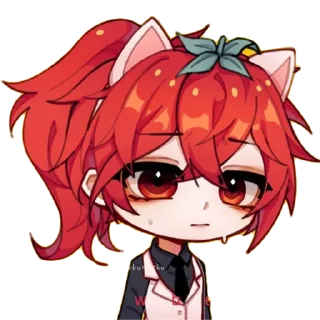😕 emoji Cute Genshin by @peach_artworld Telegram sticker 14 of 23