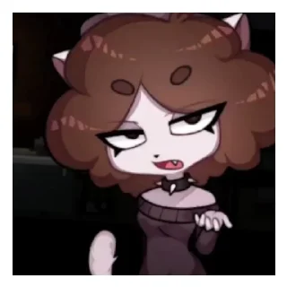 😒 emoji Лапы вверх, это creepy cat! Telegram sticker 18 of 25