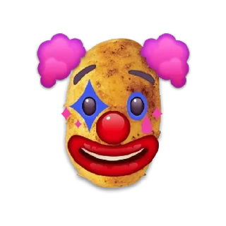 🤡 emoji @rei_woo ؛ картошка─кун ؛ ┈┈┈┈┈┈┈ Telegram sticker 7 of 13